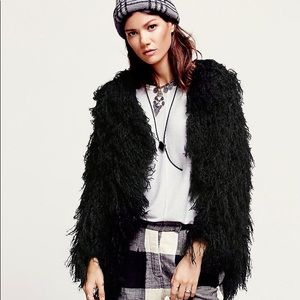 Free People Faithful Shaggy Jacket
